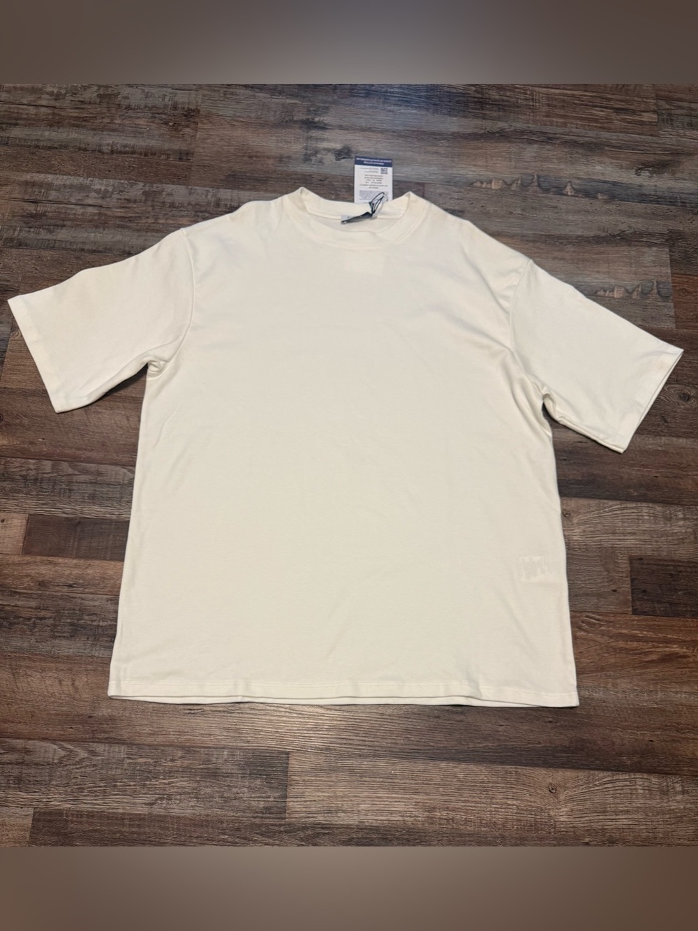 M.I,D.A. Undici Short Sleeve Crewneck T-Shirt - Cream NWT Size Large